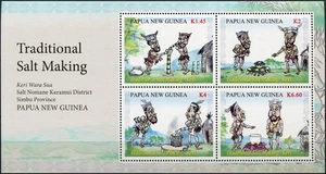 Papua New Guinea 2016. Traditional Salt Making (MNH OG **) Miniature Sheet - Picture 1 of 1
