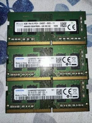 Lote de 3 marcas mixtas (Samsung y SK Hynix) 4 GB PC4-2400T Sodimm memoria para computadora portátil Foto 1 de 2