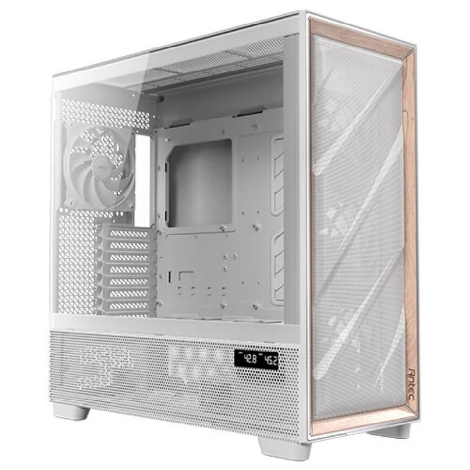 ATX Semi-Tower Gehäuse Antec FLUX PRO White EUV Weiß Holz - Bild 1 von 1