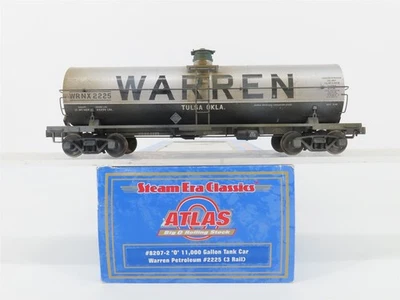 O 2-Rail Atlas 8207-2 WRNX Warren Petroleum 11k Gal Tankcar #2225 Weathered - Image 1 of 4