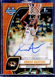 2024-25 Bowman U Chrome Annor Boateng Prospect Auto Orange Shimmer Refractor /65 - Picture 1 of 2