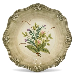 Lenox Colore Verde Plate Rosemary Scrolls 9.5”  Discontinued Rosemary & Herb - Foto 1 di 9