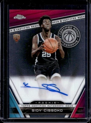 2023-24 Topps Chrome Sidy Cissoko Certified Rookie Auto RC Rookie #CRA-SC Spurs - Image 1 of 2