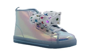 Nickelodeon Jojo Siwa Girls Size 11 High Top Sneakers Shoes Iridescent Bow NWT - Bild 1 von 4