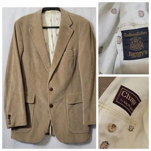 Vintage Equestrian Chaps by Ralph Lauren Tan Corduroy Blazer Madison Barney 40L - Picture 1 of 23