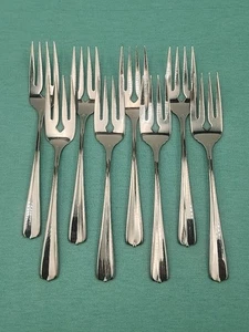 Oneida USA Stainless GALA IMPULSE 8 Salad Forks Glossy 6 3/8" - Picture 1 of 12