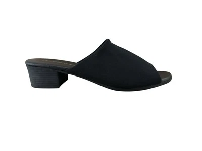 Croft & Barrow 女式 10 码 Ortholite 露趾凉鞋黑色 — 第 1/4 张图片