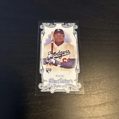 2013 Allen Ginter BLACK MINI Yasiel Puig RC ROOKIE #44 Dodgers Baseball (f3) - Image 1 of 2
