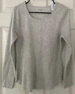 Old Navy Thermo Waffel Shirt Top Lt Grau Gr. M Neu mit Etikett - Bild 1 von 3