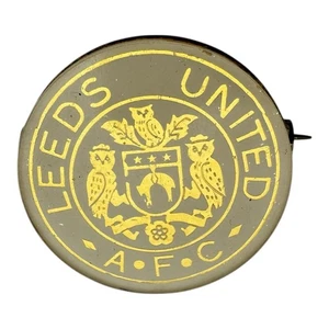 Leeds United A.F.C. de colección "Insignia de prendedor de fútbol fútbol americano con escudo esmaltado dorado de 1""" - Imagen 1 de 4