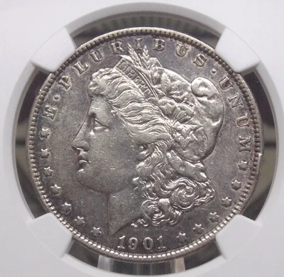 1901 "P" Morgan SILVER Dollar $1 NGC XF45 #017 Extra Fine ECC&C, Inc. - Image 1 of 4
