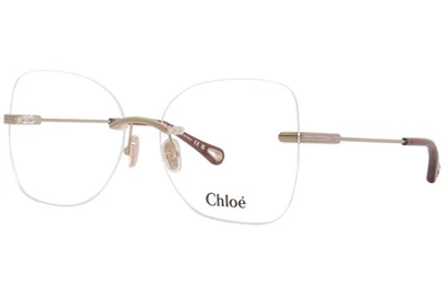 Chloe CH0136O 002 Eyeglasses Women's Gold Rimless Style Butterfly Shape 57-mm - Image 1 of 4