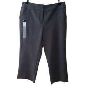 NEW Nicole Miller NY Womens Size 10 Perfect Fit Easy Care Capri Pants Gray NWT - Picture 1 of 6