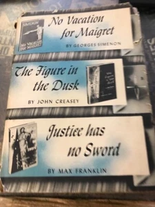 Detective Book Club No Vacation for Maigret by Georges Simenon & The Figure in t - Picture 1 of 10
