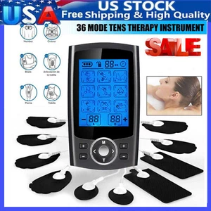 36 Modes Tens Unit Muscle Stimulator Machine Pulse Massager Therapy Pain Relief - Picture 1 of 13