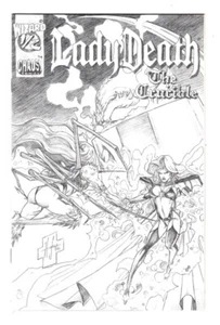WIZARD 1/2 LADY DEATH "THE CRUCIBLE" (NM/M 9.8) PENCILED CLOTH VARIANT COVER* - Picture 1 of 2