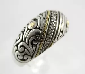 Anello Accento Diamante Naturale Argento Sterling Balissima by EFFY Oro 18k Taglia 8,5 - Foto 1 di 16