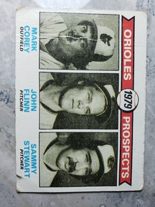 1979 Topps Orioles Prospects - Mark Corey/John Flinn/Sammy Stewart Rookie A175