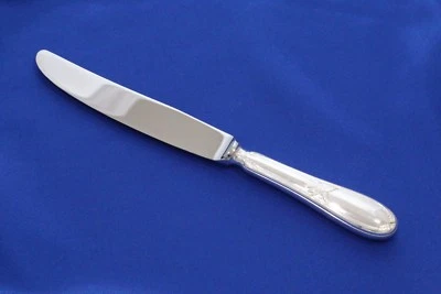 Faca de jantar ONE Ercuis LAURIERS prata prato 8 5/8" almoço FRANÇA - Imagem 1 de 4