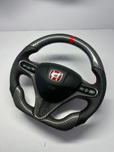 Carbon Fiber Steering Wheel For Honda Civic FD2/FN2 2006-12 - Picture 1 of 5