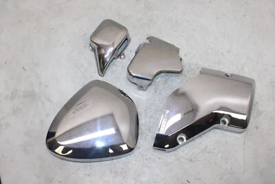 05-09 SUZUKI BOULEVARD OEM ENGINE SPROCKET COVER W CHROME COVERS BRACKETS - Image 1 of 4