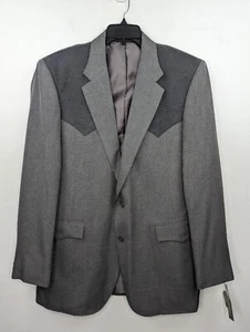 Circle S Mens Kerrville Western Jacket Blazer Gray 42L Two Button NWT CC2320 - Picture 1 of 8
