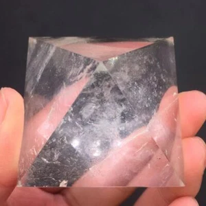 50-55mm Natural Clear Quartz Pyramid Crystal Tower Healing Decoration 1Pc - Picture 1 of 9