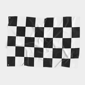 Checkered Flag 3x5 FT With Grommets Black White Nascar Racing Race Car Speedway - Picture 1 of 3