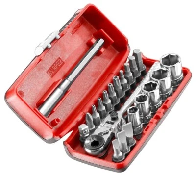 Facom R1PICO 1/4"Dr 23pce Flexi Ratchet, Screwdriver Bit & Socket Set - Image 1 of 4