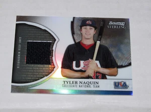 2011 Bowman Sterling Team USA Rookie Game Used Jersey Tyler Naquin RC GU - Picture 1 of 1