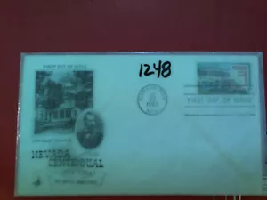 U. S.Stamp FDC-1248 - Nevada Centennial -Art Craft cachet -comb. shipping - Picture 1 of 1