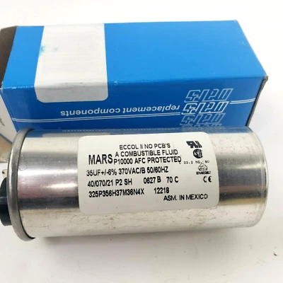 Condensador Mars Run 35MFD x 370VAC/B redondo aluminio 12218 325P356H37M36A4XMK NUEVO Foto 1 de 4