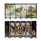 ⚡6-Panel Peacock Screen Room Divider Wood Folding Partition Home Decor Gift⚡