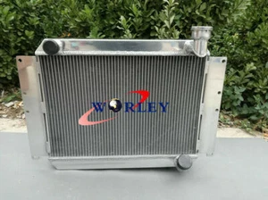 5ROW Aluminum Radiator For UP TO 700HP CHEVY CORVETTE 350 V8 1955-1960 56 57 MT - Foto 1 di 7