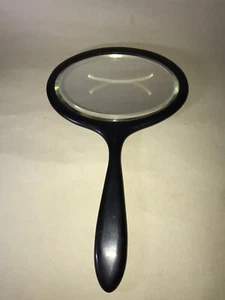 Vintage Antique Ebony Wood Wooden French Hand Mirror - Picture 1 of 12