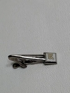 Swank R Monogram Letter Font Vintage Cufflinks Tie Clip - Picture 1 of 4