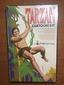 Vintage 1966 Tarzan Cartoon Kit Colorforms Complete