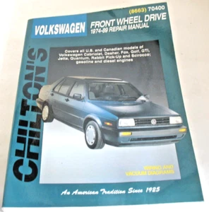 Chilton's Volkswagen Front Wheel Drive 1974 - 89 Repair Manual (8663) 70400 - Imagen 1 de 5