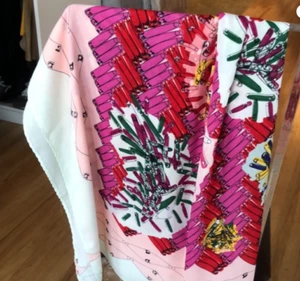 Zac Posen Bufanda Objetivo con Alfileres Multicolor Nuevo Sin Etiquetas - Imagen 1 de 3