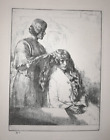 COMBING HAIR By GERALD BROCKHURST 1928 Print of an Etching
