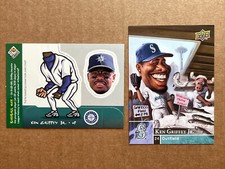 Ken Griffey Jr 1999 UD Collectors Choice Mini Bobbing Head & 2009 Welcome Home
