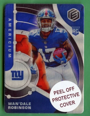 WAN'DALE ROBINSON 2022 ELEMENTS FOOTBALL ROOKIE AMERICIUM METAL /95 GIANTS - Image 1 of 2