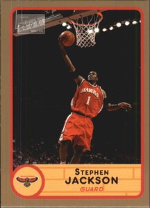 2003-04 Bazooka Parallel Atlanta Hawks Basketball Card #153 Stephen Jackson