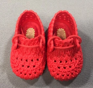 My First Mini Melissa Red Tricot Ballet Flat Size 3M Baby US - Picture 1 of 6
