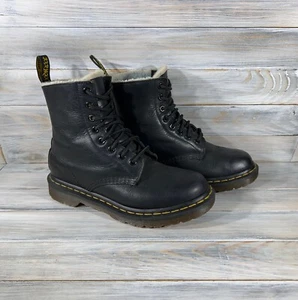 Botas de cuero para mujer Dr.Martens 1460 Serena forradas de piel negras informales - Imagen 1 de 24