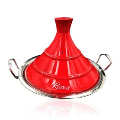 Marokkanische Tajine Tajin Tajgin Tagine Rostos Rot Ø 34 cm Keramik Induktion - Bild 1 von 4