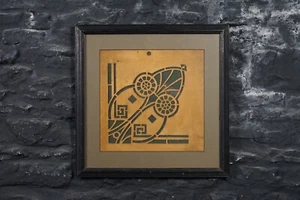 Framed Art Deco Decorative Wooden Stencil ~ Unique Wall Art ~ Interior Decor - Picture 1 of 10