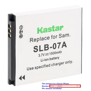 Kastar Replacement Battery for Samsung SLB-07A SLB-07B & Samsung TL205 Camera - Picture 1 of 7