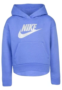 Nike Glitter Futura Fleece Logo Pullover Hoodie Pomegranate Girls XSmall (4 ) - Picture 1 of 10