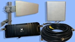 Cel-Fi Go X 100 DB Cell Phone Smart Signal Booster KIT+INDOOR&OUTDOOR antenna - Picture 1 of 8